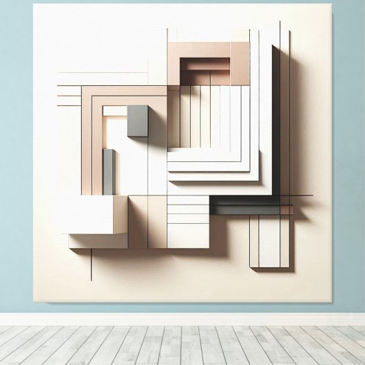 Toile Blocs géométriques structurés (Insitu (Plancher de Bois))