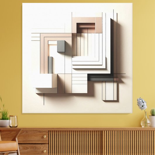 Toile Blocs géométriques structurés (Insitu(Salon))