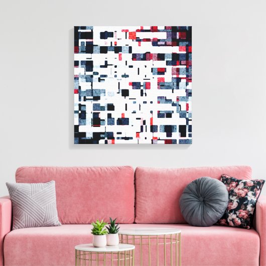 Toile Blocs numériques (Insitu(Salon))