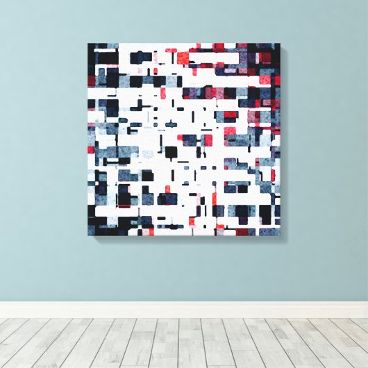 Toile Blocs numériques (Insitu (Plancher de Bois))