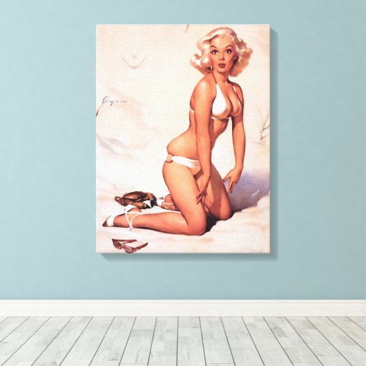 Toile Blond girl (Insitu (Plancher de Bois))