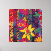 Toile Bloom Urbain - Vivid Graffiti Flower Explosion (Recto)