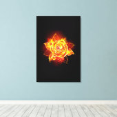 Toile Blooming Fire Rose (Insitu (Plancher de Bois))