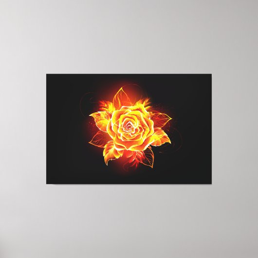 Toile Blooming Fire Rose (Recto)