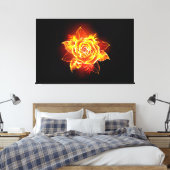Toile Blooming Fire Rose (Insitu(Chambre))
