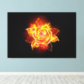 Toile Blooming Fire Rose (Insitu (Plancher de Bois))