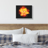 Toile Blooming Fire Rose (Insitu(Chambre))