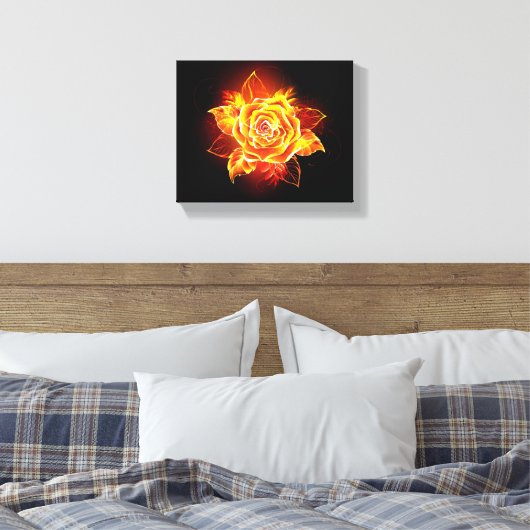 Toile Blooming Fire Rose (Insitu(Chambre))