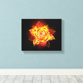 Toile Blooming Fire Rose (Insitu (Plancher de Bois))