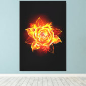 Toile Blooming Fire Rose (Insitu (Plancher de Bois))