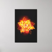Toile Blooming Fire Rose (Recto)