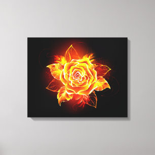 Toile Blooming Fire Rose