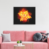 Toile Blooming Fire Rose (Insitu(Salon))