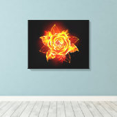 Toile Blooming Fire Rose (Insitu (Plancher de Bois))