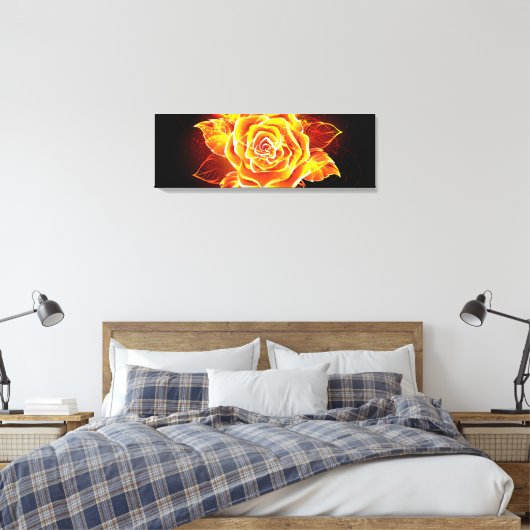 Toile Blooming Fire Rose (Insitu(Chambre))