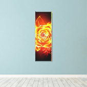 Toile Blooming Fire Rose (Insitu (Plancher de Bois))