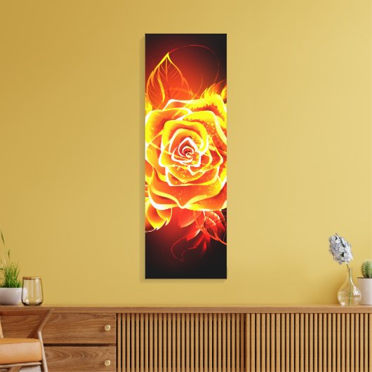 Toile Blooming Fire Rose (Insitu(Salon))