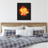 Toile Blooming Fire Rose (Insitu(Chambre))
