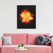 Toile Blooming Fire Rose (Insitu(Salon))