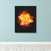Toile Blooming Fire Rose (Insitu (Plancher de Bois))