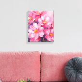 Toile Blooming Pink Petals | Flower Painting Watercolor (Insitu(Salon))