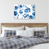 Toile Blooms bleus indépendants (Insitu(Chambre))