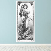 Toile Blossoms brisés par Alphonse Mucha (Insitu (Plancher de Bois))