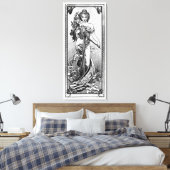 Toile Blossoms brisés par Alphonse Mucha (Insitu(Chambre))