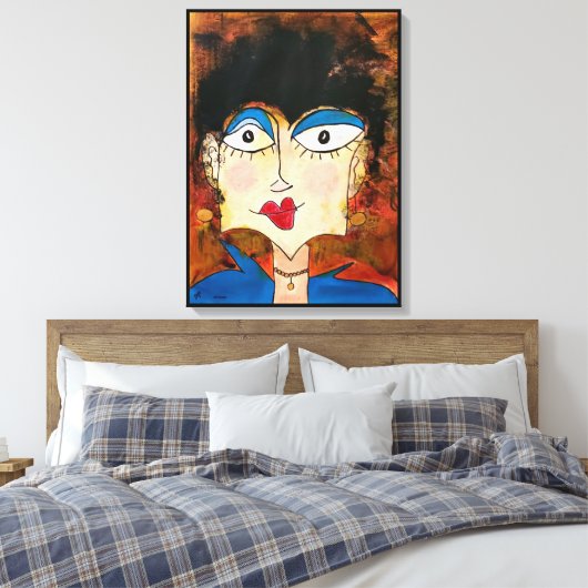 Toile Blouse bleu (Insitu(Chambre))