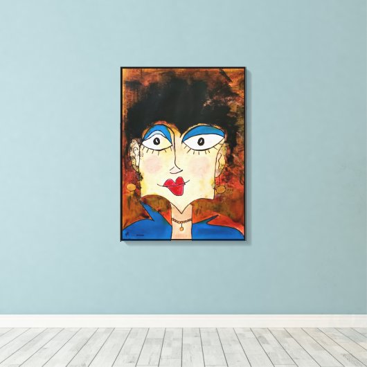 Toile Blouse bleu (Insitu (Plancher de Bois))