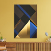 Toile Blue and Gold Geometry (Insitu(Salon))