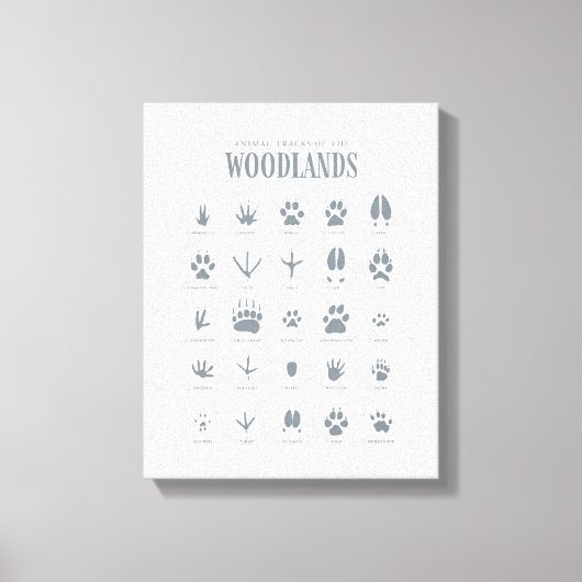 Toile Blue Animal Tracks Woodland Nursery (Recto)