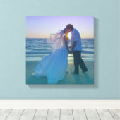 Toile Blue Aqua Gradient Overlay Mariage Photo (Insitu (Plancher de Bois))