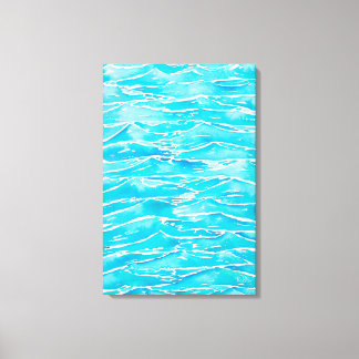 Toile Blue Aqua Ocean Sea Waves Aquarelle Imprimer