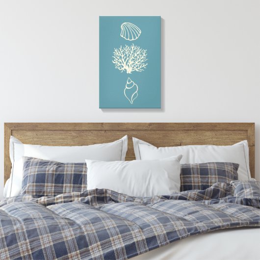 Toile Blue Beach Art Canvas (Insitu(Chambre))