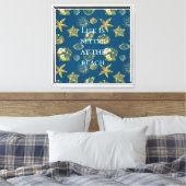 Toile Blue Beach Gold Sea Shells (Insitu(Chambre))