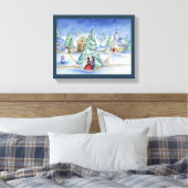 Toile Blue Christmas Village Wall Art (Insitu(Chambre))