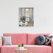 Toile Blue Clematis dans le studio de l'artiste, Anna An (Insitu(Salon))