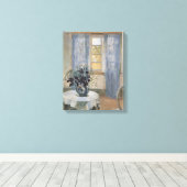 Toile Blue Clematis dans le studio de l'artiste, Anna An (Insitu (Plancher de Bois))