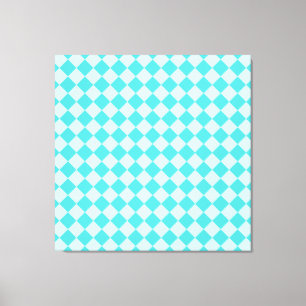 Toile Blue Combination Diamond Motif par Shirley Taylor