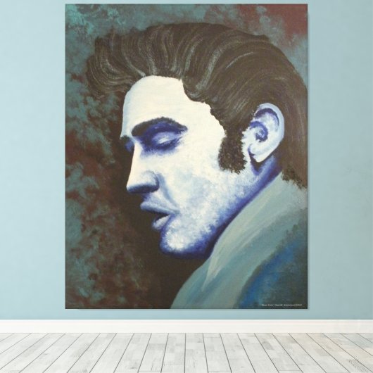 Toile "Blue Elvis", by David C Brannon (Insitu (Plancher de Bois))