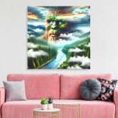 Toile Blue Eyed Bigfoot dans la forêt (Insitu(Salon))