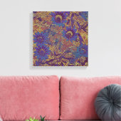 Toile Blue flowers against leaf camouflage (Insitu(Salon))
