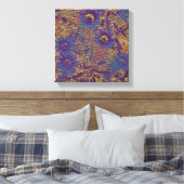 Toile Blue flowers against leaf camouflage (Insitu(Chambre))