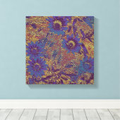 Toile Blue flowers against leaf camouflage (Insitu (Plancher de Bois))