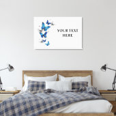 Toile Blue Flying Butterflies Morpho (Insitu(Chambre))