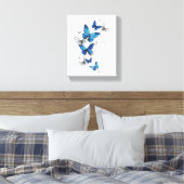 Toile Blue Flying Butterflies Morpho (Insitu(Chambre))