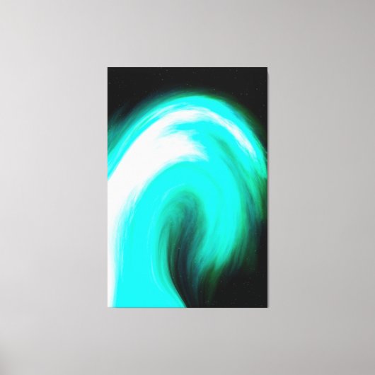 Toile Blue Galactic Wave Stretched Canvas Print (Recto)