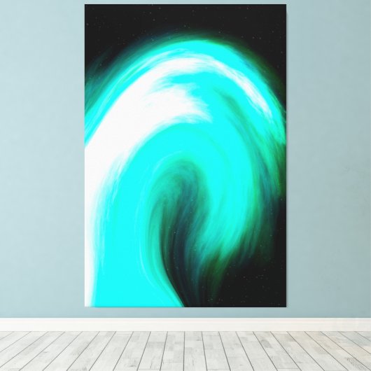 Toile Blue Galactic Wave Stretched Canvas Print (Insitu (Plancher de Bois))