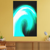 Toile Blue Galactic Wave Stretched Canvas Print (Insitu(Salon))